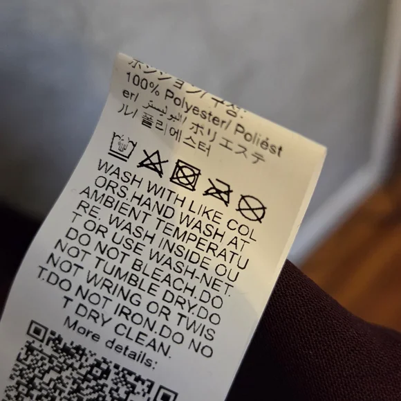 Burgundy Ankle Length Oversized Dress Balloon Sleeve XL Minimal Chic NWOT - Picture 5 of 8